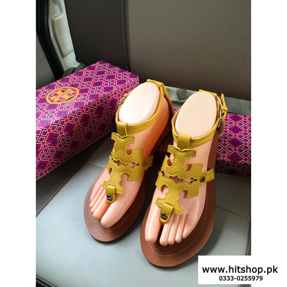 New Stylish Women Sandal Yellow And Brown
